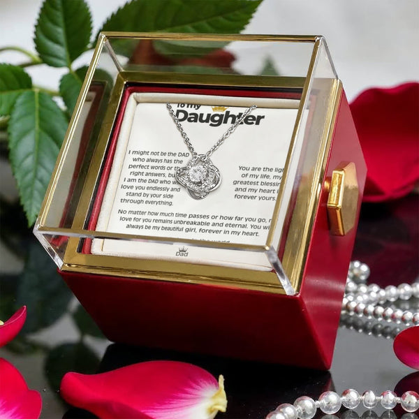 A Gift That Embodies Your Unbreakable Love - Love Knot Necklace with preserved rose. NEW Jewelry ShineOn Fulfillment 