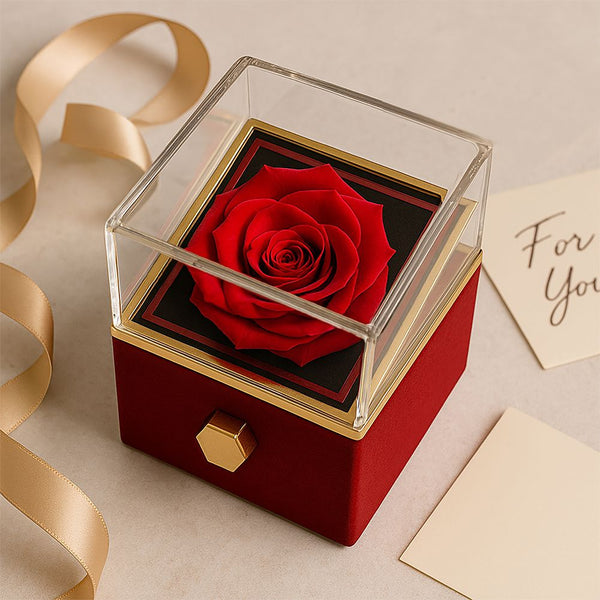 A Gift That Embodies Your Unbreakable Love - Love Knot Necklace with preserved rose. NEW Jewelry ShineOn Fulfillment 