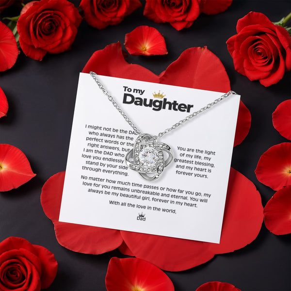 A Gift That Embodies Your Unbreakable Love - Love Knot Necklace with preserved rose. NEW Jewelry ShineOn Fulfillment 