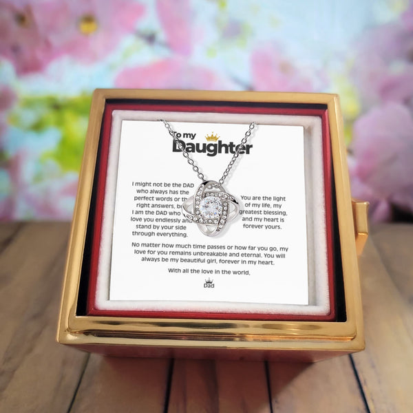 A Gift That Embodies Your Unbreakable Love - Love Knot Necklace with preserved rose. NEW Jewelry ShineOn Fulfillment 