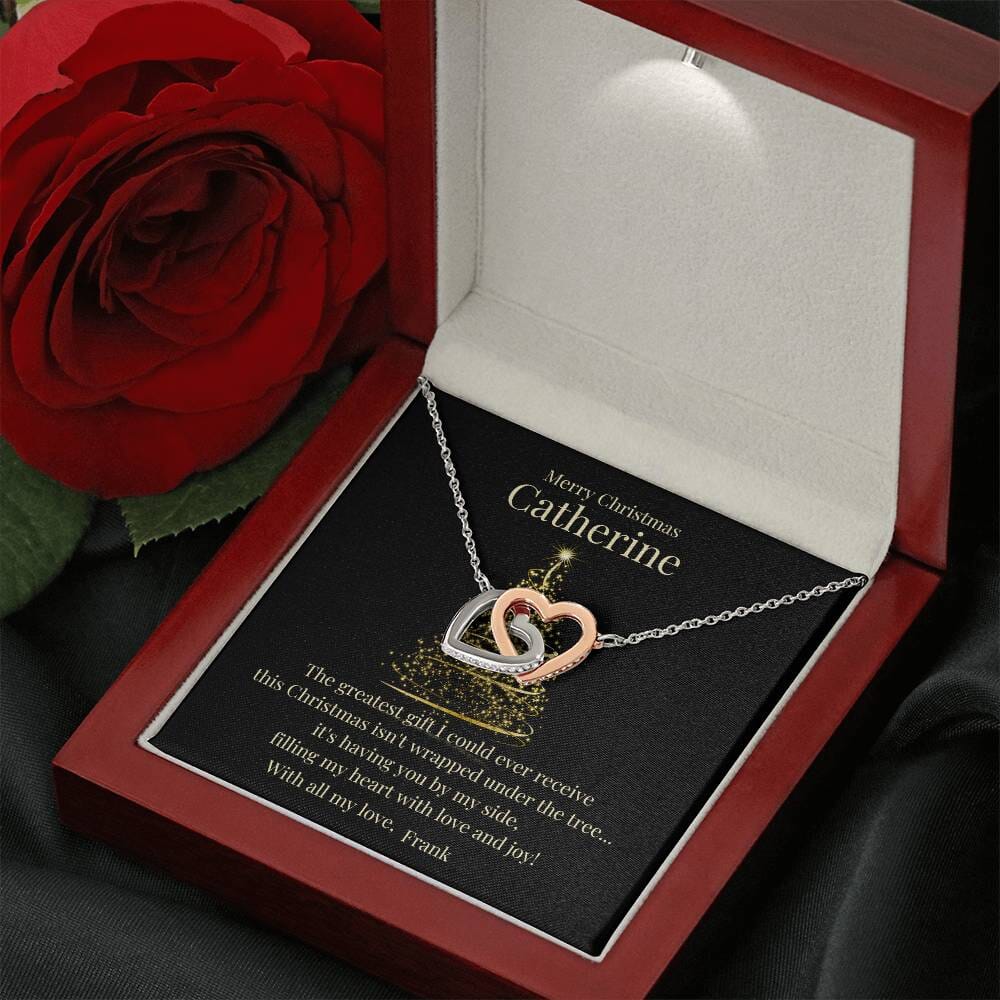 A Heartfelt Christmas Gift - Interlocking Hearts Necklace for Someone You Love Jewelry ShineOn Fulfillment 