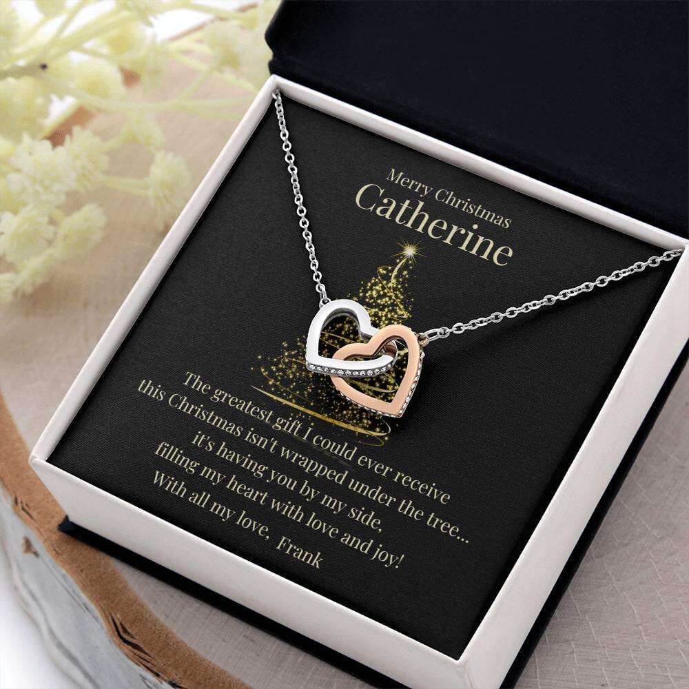 A Heartfelt Christmas Gift - Interlocking Hearts Necklace for Someone You Love Jewelry ShineOn Fulfillment 