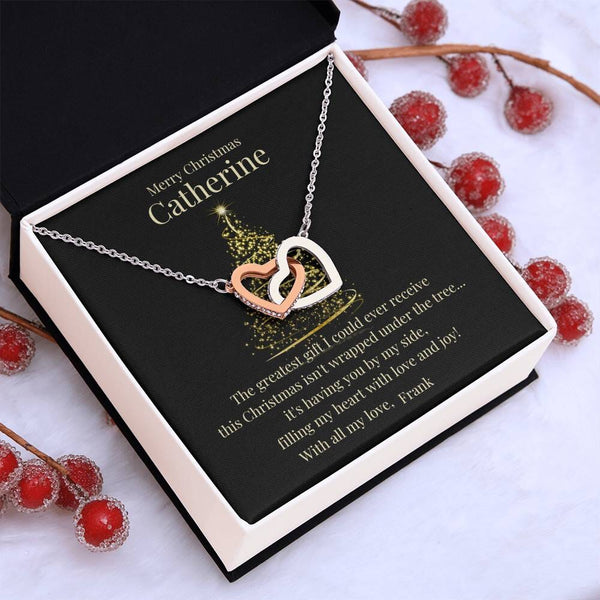 A Heartfelt Christmas Gift - Interlocking Hearts Necklace for Someone You Love Jewelry ShineOn Fulfillment 