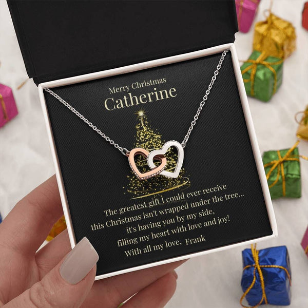 A Heartfelt Christmas Gift - Interlocking Hearts Necklace for Someone You Love Jewelry ShineOn Fulfillment 