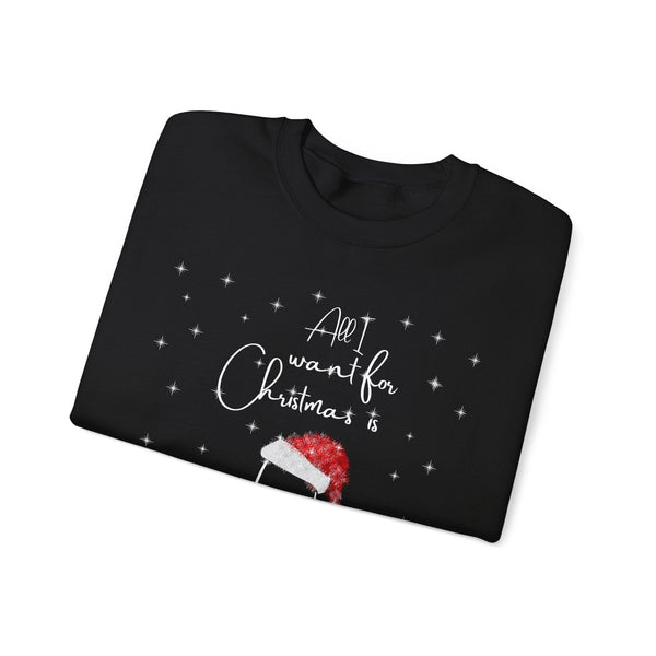 "All I Want for Christmas is Wine" - Fun and Cozy Ugly Christmas Sweater Sweatshirt Printify 