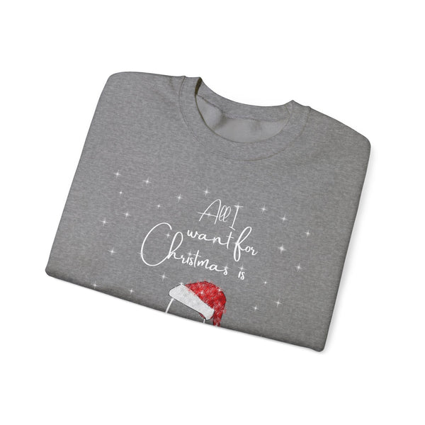 "All I Want for Christmas is Wine" - Fun and Cozy Ugly Christmas Sweater Sweatshirt Printify 