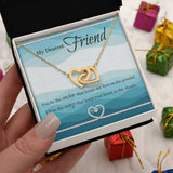 Anchor & Wings Interlocking Hearts Necklace: Symbolize Your Unbreakable Bond Jewelry/InterlockingHearts ShineOn Fulfillment 18K Yellow Gold Finish Standard Box 