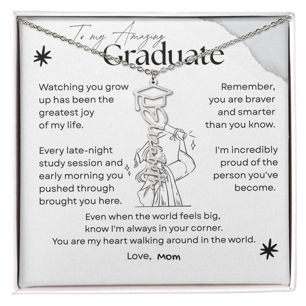 Heartfelt Graduation Gift for Daughter – Personalized Graduation Necklace