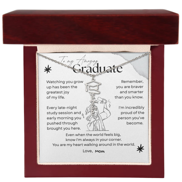 Heartfelt Graduation Gift for Daughter – Personalized Graduation Necklace