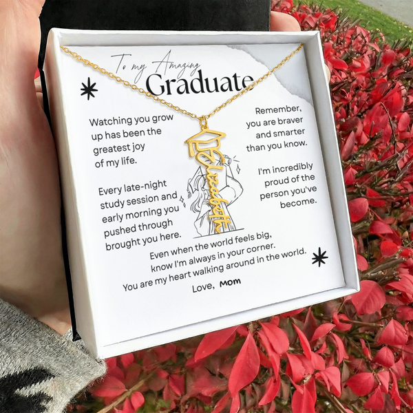 Heartfelt Graduation Gift for Daughter – Personalized Graduation Necklace