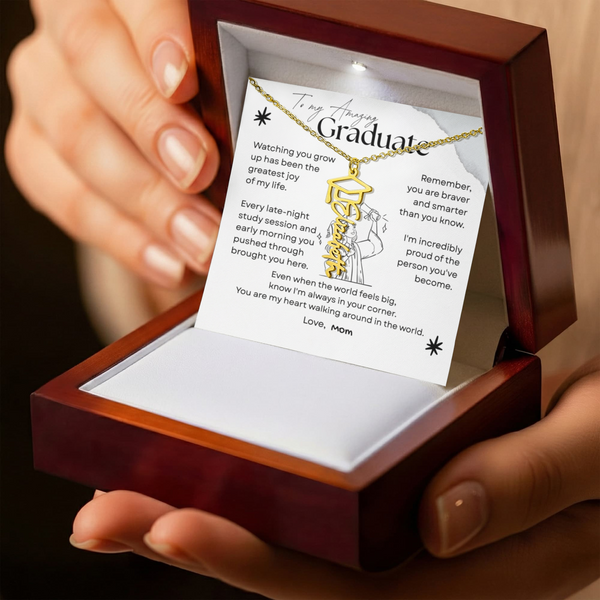 Heartfelt Graduation Gift for Daughter – Personalized Graduation Necklace