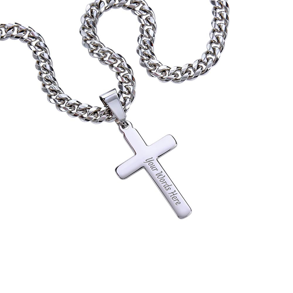 Unforgettable Graduation Gift for Brother – Personalized Cross Necklace with Message Card