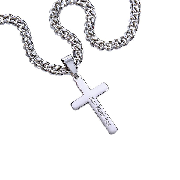 Unforgettable Graduation Gift for Brother – Personalized Cross Necklace with Message Card