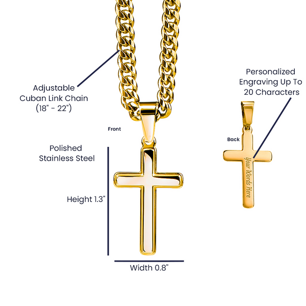 To My Incredible Son on Your Graduation - Personalized Cross Necklace