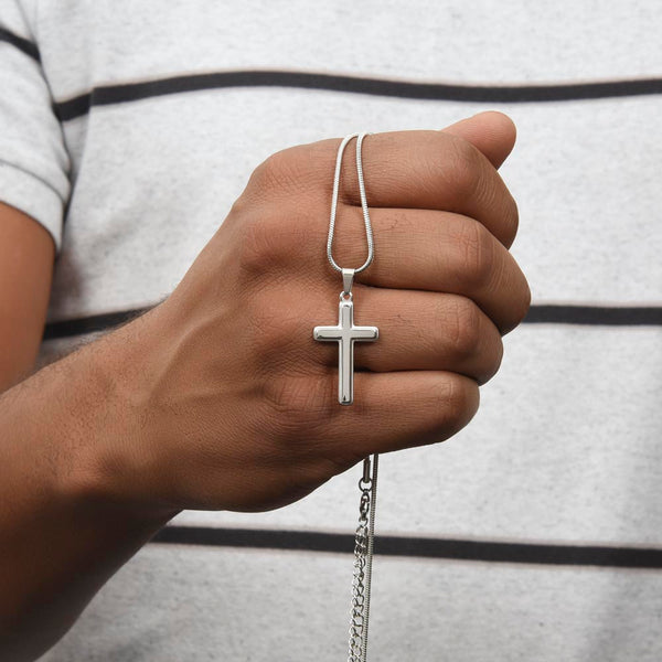 A Gift of Pride and Love – Personalized Cross Necklace for Boyfriend's Graduation
