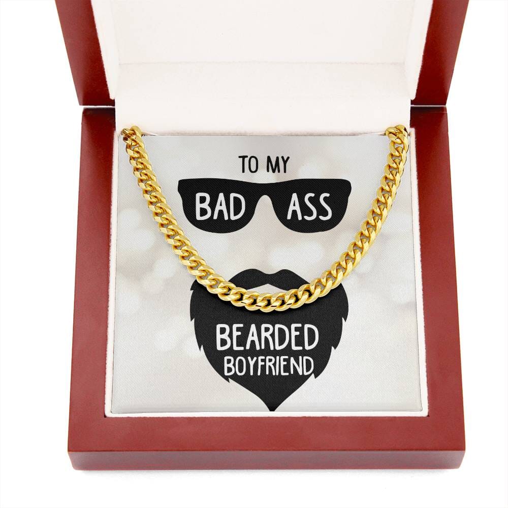 Bold Love, Timeless Style: The Bearded Hero's Cuban Link Chain Jewelry/Cubanlink ShineOn Fulfillment 