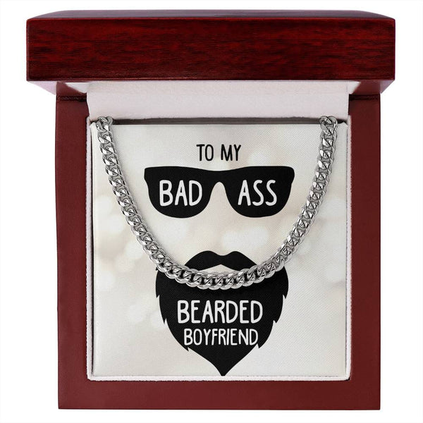 Bold Love, Timeless Style: The Bearded Hero's Cuban Link Chain Jewelry/Cubanlink ShineOn Fulfillment 