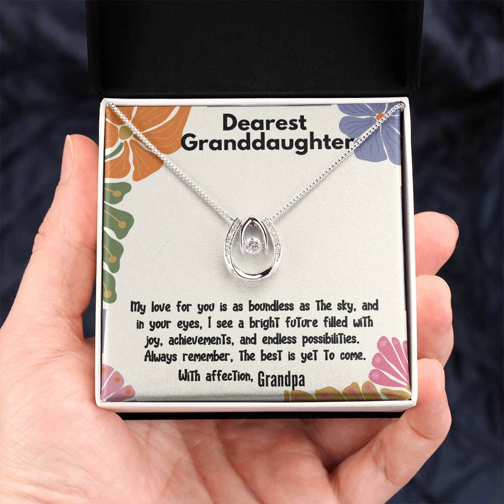 Amazon.com: Granddaughter Necklace, From Grandma Grandpa Grandparents to  Girls Gift For Valentines Graduation Day Christmas Birthday: Clothing,  Shoes & Jewelry