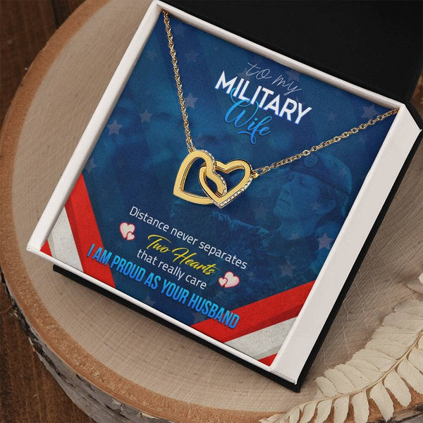 Brave Hearts United: The Military Wife's Eternal Love Necklace Jewelry/InterlockingHearts ShineOn Fulfillment 