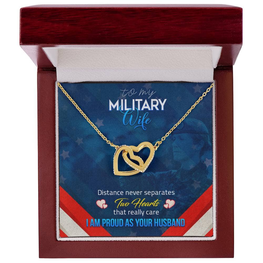 Brave Hearts United: The Military Wife's Eternal Love Necklace Jewelry/InterlockingHearts ShineOn Fulfillment 