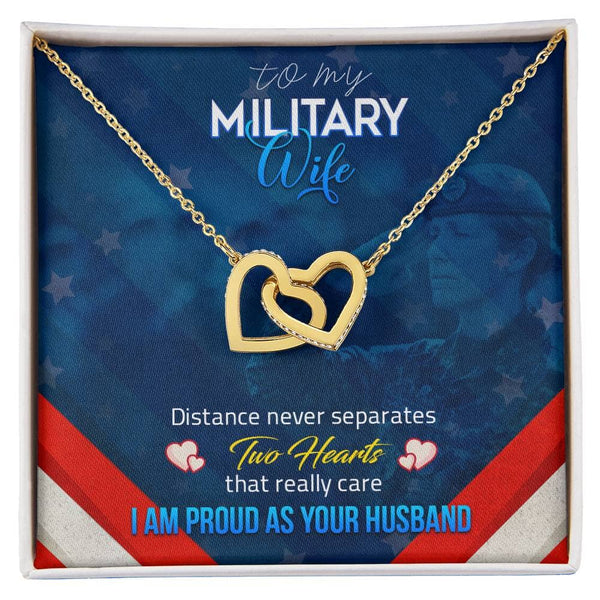 Brave Hearts United: The Military Wife's Eternal Love Necklace Jewelry/InterlockingHearts ShineOn Fulfillment 