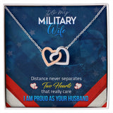 Brave Hearts United: The Military Wife's Eternal Love Necklace Jewelry/InterlockingHearts ShineOn Fulfillment 