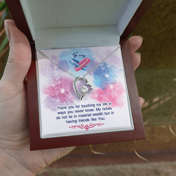 Cherished Bond Necklace: A Token of Unbreakable Friendship Jewelry/ForeverLove ShineOn Fulfillment 14k White Gold Finish Luxury Box 