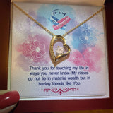 Cherished Bond Necklace: A Token of Unbreakable Friendship Jewelry/ForeverLove ShineOn Fulfillment 18k Yellow Gold Finish Luxury Box 