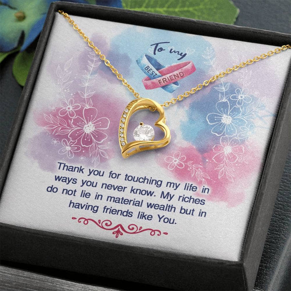 Cherished Bond Necklace: A Token of Unbreakable Friendship Jewelry/ForeverLove ShineOn Fulfillment 18k Yellow Gold Finish Standard Box 