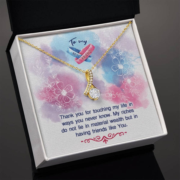 Cherished Bonds: The Alluring Beauty Friendship Necklace - A Timeless Symbol of Unspoken Connection Jewelry/AlluringBeauty ShineOn Fulfillment 