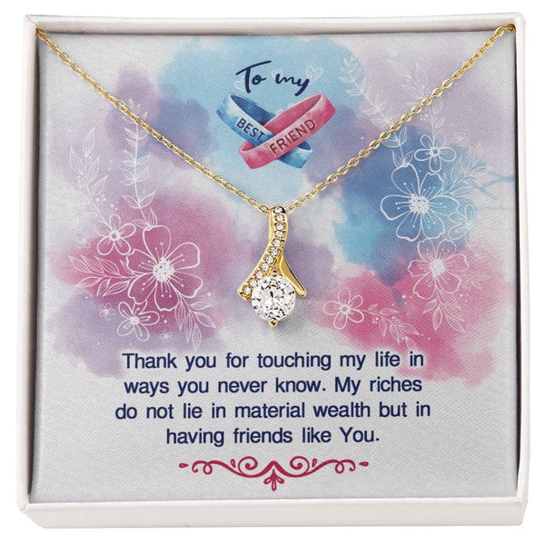 Cherished Bonds: The Alluring Beauty Friendship Necklace - A Timeless Symbol of Unspoken Connection Jewelry/AlluringBeauty ShineOn Fulfillment 