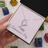 Cherished Embrace: The Forever Love Necklace - A Timeless Valentine's Gesture Jewelry/ForeverLove ShineOn Fulfillment 14k White Gold Finish Standard Box 