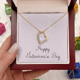 Cherished Embrace: The Forever Love Necklace - A Timeless Valentine's Gesture Jewelry/ForeverLove ShineOn Fulfillment 18k Yellow Gold Finish Luxury Box 