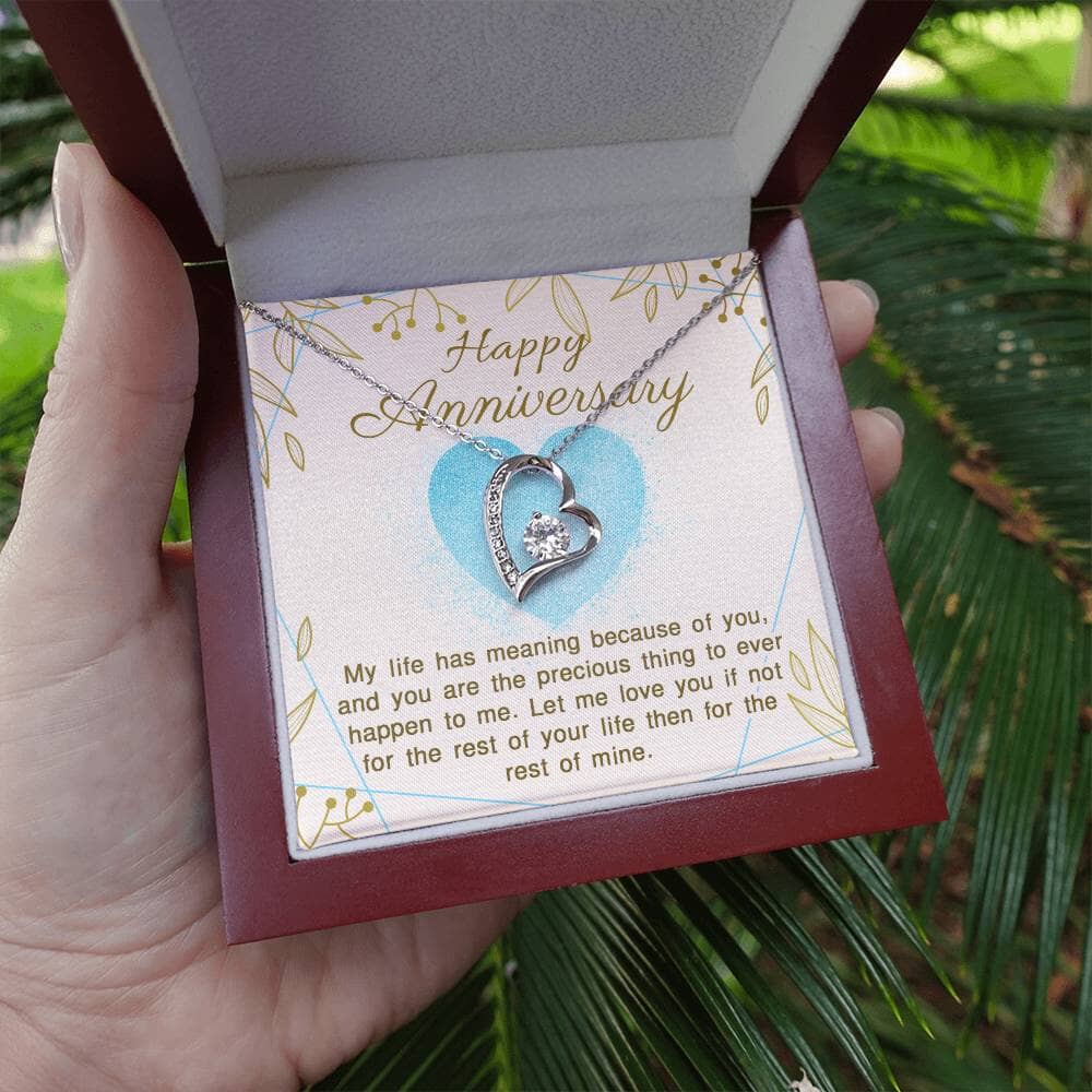 Cherished Heartbeats: The Forever Love Necklace - An Emblem of Eternal Devotion Jewelry/ForeverLove ShineOn Fulfillment 14k White Gold Finish Luxury Box 