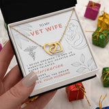 Cherished Hearts: The Veterinarian's Love Necklace Jewelry/InterlockingHearts ShineOn Fulfillment 18K Yellow Gold Finish Standard Box 