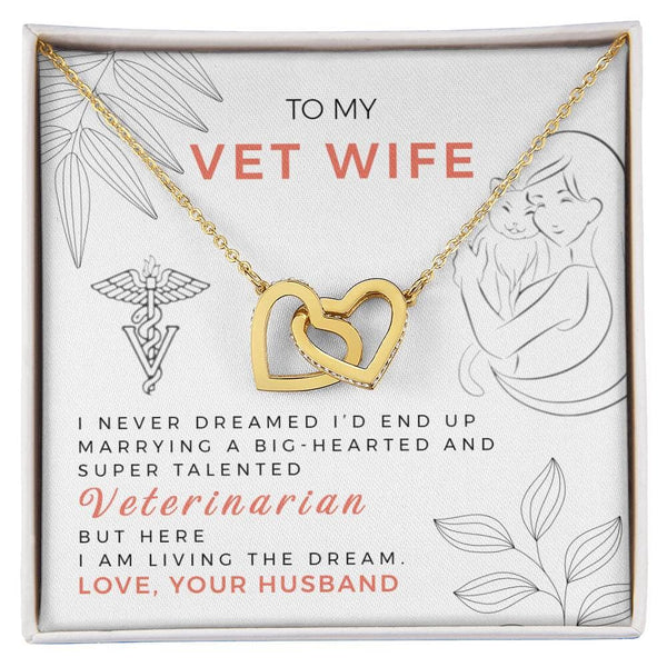 Cherished Hearts: The Veterinarian's Love Necklace Jewelry/InterlockingHearts ShineOn Fulfillment 