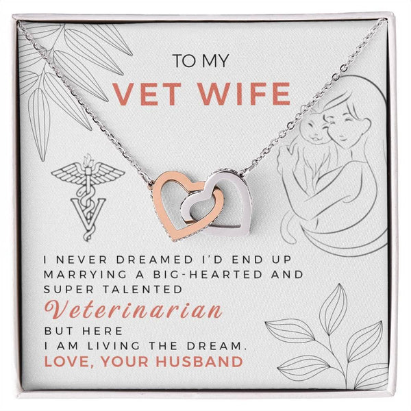 Cherished Hearts: The Veterinarian's Love Necklace Jewelry/InterlockingHearts ShineOn Fulfillment 