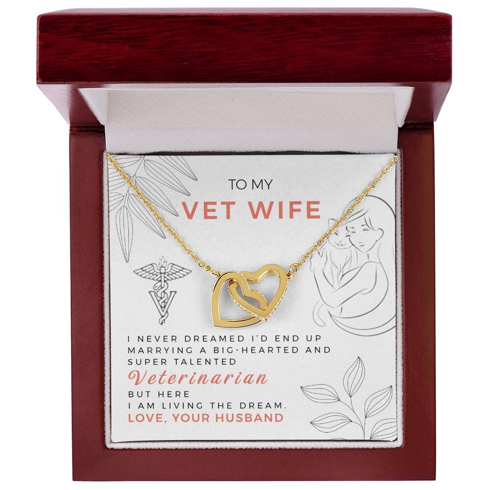 Cherished Hearts: The Veterinarian's Love Necklace Jewelry/InterlockingHearts ShineOn Fulfillment 