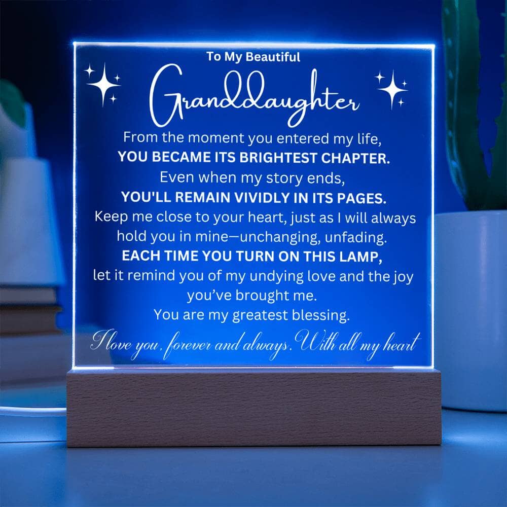 Cherished Moments: Granddaughter's LED Acrylic Love Plaque Acrylic/Square ShineOn Fulfillment 