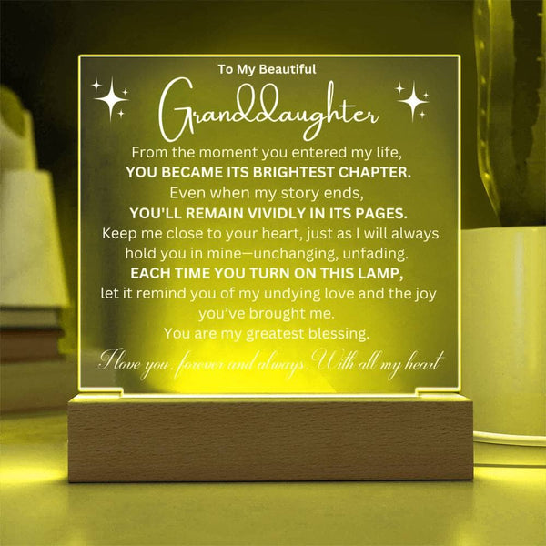 Cherished Moments: Granddaughter's LED Acrylic Love Plaque Acrylic/Square ShineOn Fulfillment 
