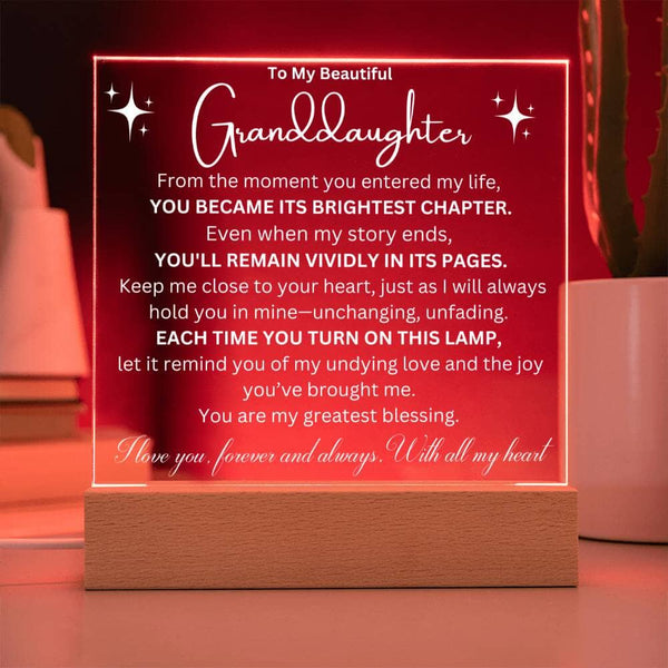 Cherished Moments: Granddaughter's LED Acrylic Love Plaque Acrylic/Square ShineOn Fulfillment 