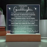 Cherished Moments: Granddaughter's LED Acrylic Love Plaque Acrylic/Square ShineOn Fulfillment 