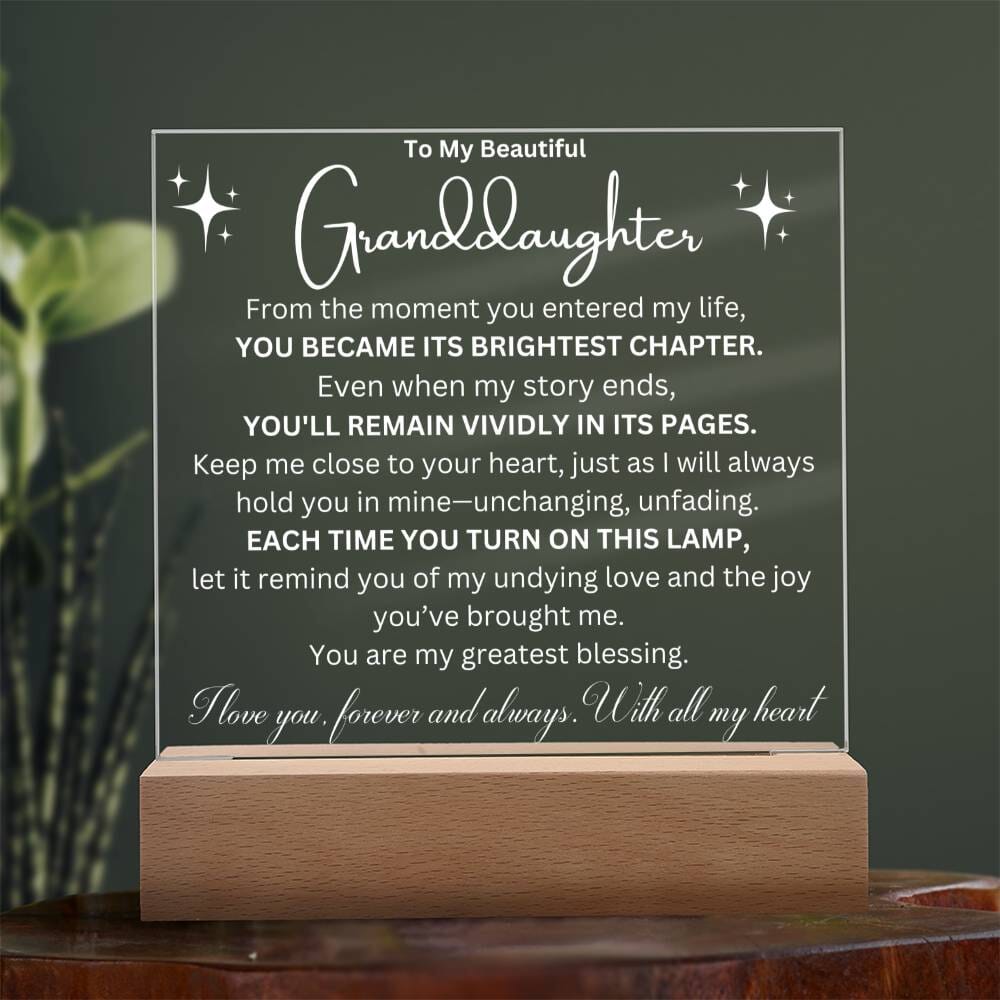 Cherished Moments: Granddaughter's LED Acrylic Love Plaque Acrylic/Square ShineOn Fulfillment 