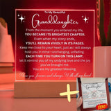 Cherished Moments: Granddaughter's LED Acrylic Love Plaque + LoveKnot Perfect Bundle Jewelry ShineOn Fulfillment 