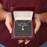 Cherished Moments Necklace: A Sparkling Christmas Love Story for Your Girlfriend Jewelry/AlluringBeauty ShineOn Fulfillment 18K Yellow Gold Finish Luxury Box 