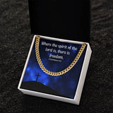 Divine Elegance: Cuban Link Chain Necklace with Inspirational Scripture Message Jewelry/Cubanlink ShineOn Fulfillment 