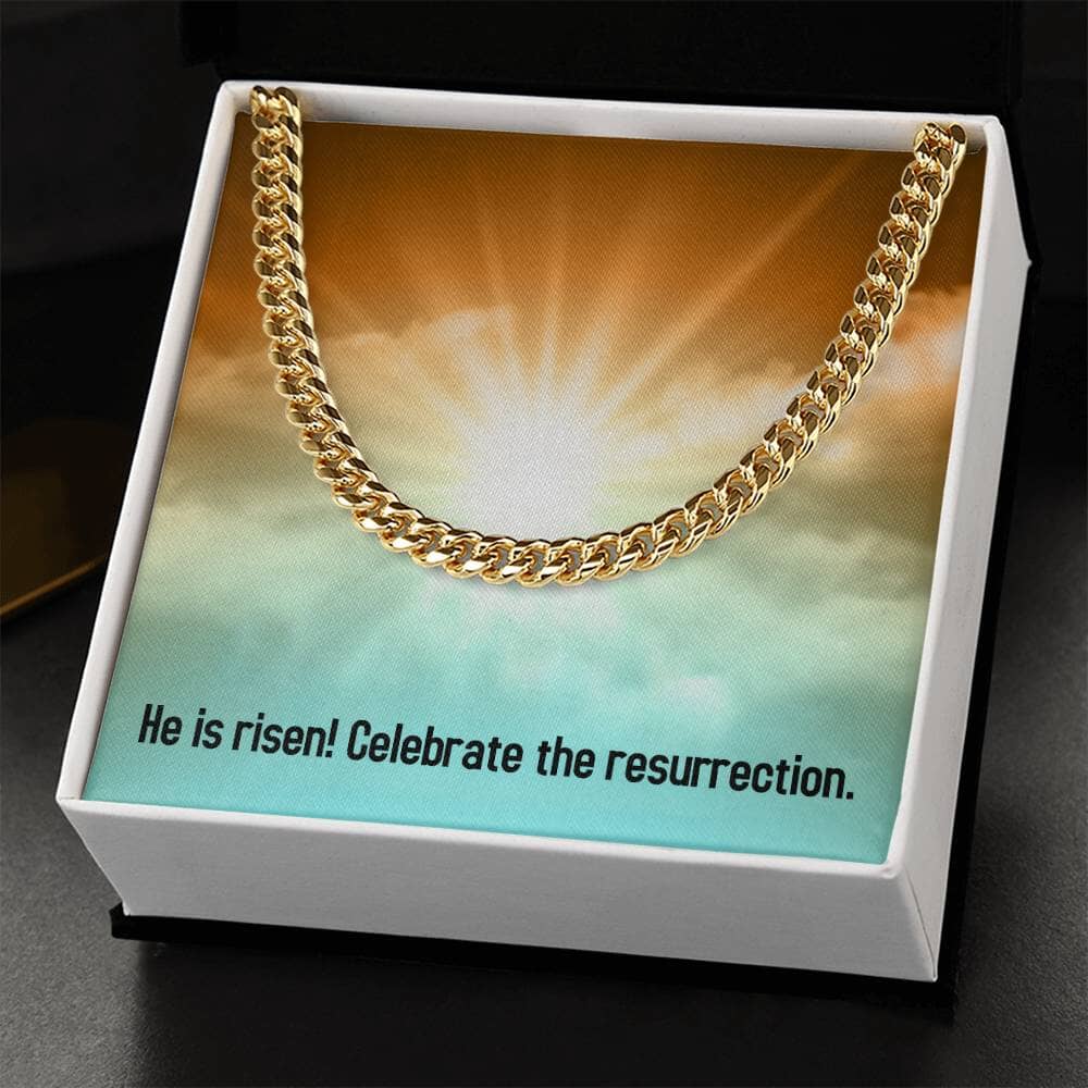 Divine Elegance: The Resurrection Cuban Link Chain – A Symbol of Faith and Fashion Jewelry/Cubanlink ShineOn Fulfillment 