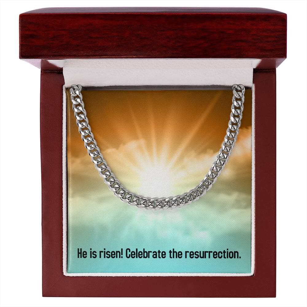 Divine Elegance: The Resurrection Cuban Link Chain – A Symbol of Faith and Fashion Jewelry/Cubanlink ShineOn Fulfillment 