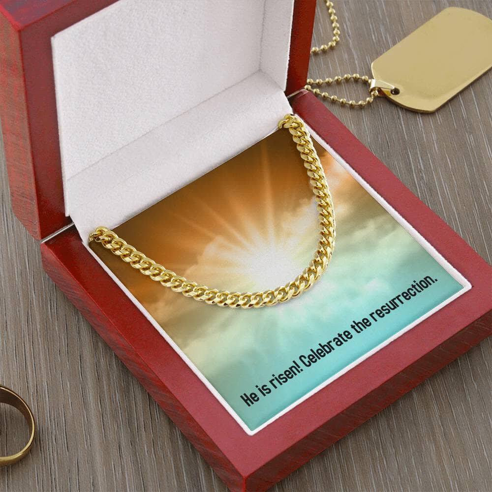 Divine Elegance: The Resurrection Cuban Link Chain – A Symbol of Faith and Fashion Jewelry/Cubanlink ShineOn Fulfillment 