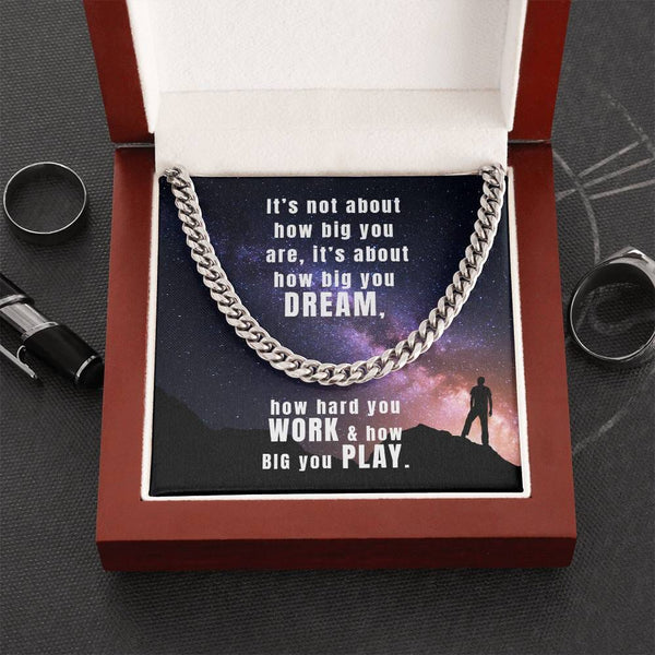 Dream Boldly, Shine Brightly: The Empowerment Cuban Link Chain Necklace Jewelry/Cubanlink ShineOn Fulfillment 